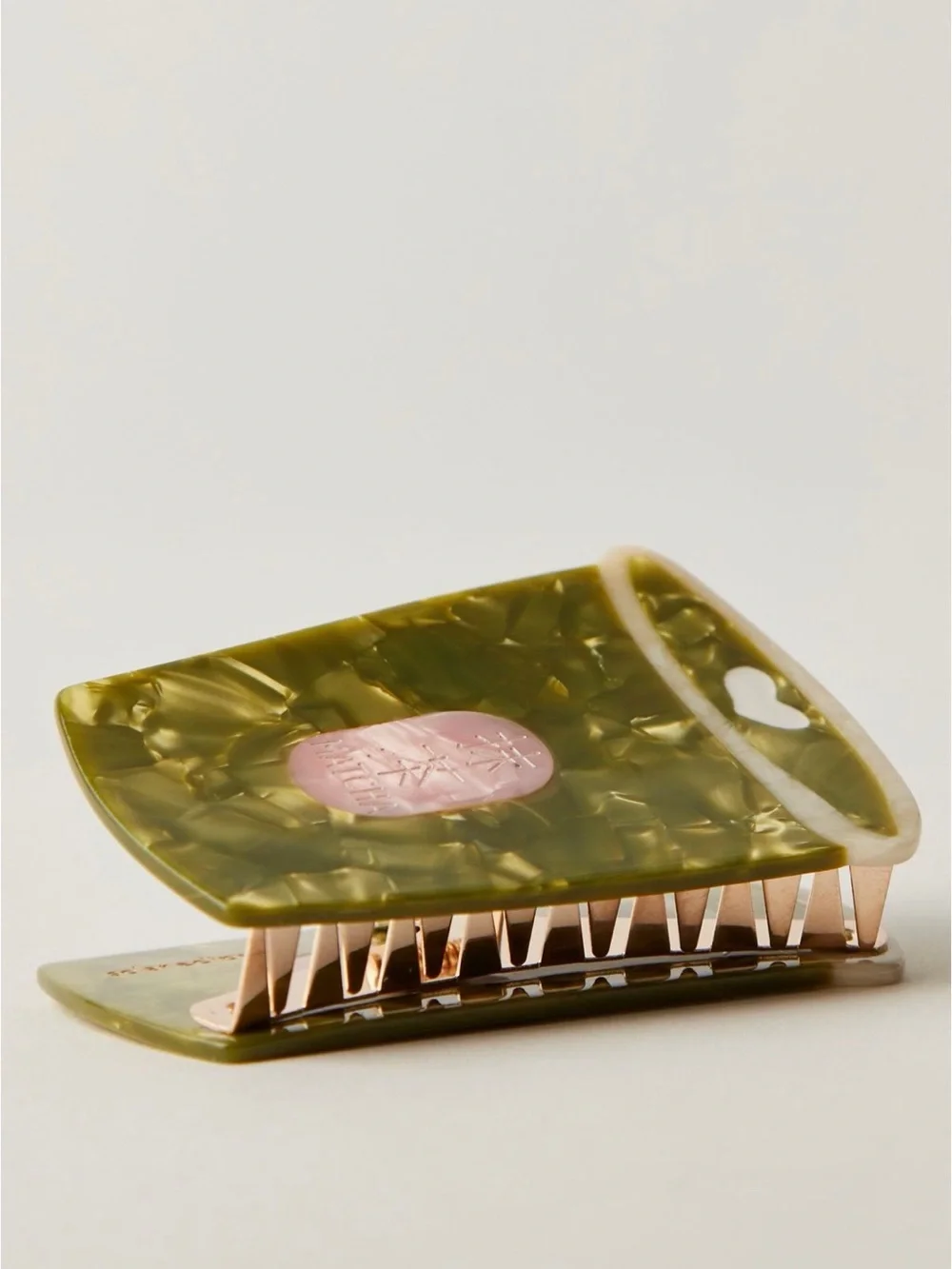 Solar Eclipse Hand-painted Matcha Claw Hair Clip | Eco-Friendly